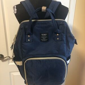 Canvas Backpack baby diaper  bag navy